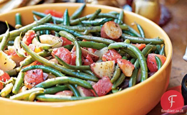 Fagiolini e patate in salsa di pomodoro grosso