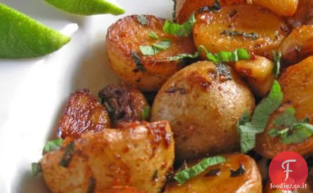Patate novelle all'aglio con citronella e menta