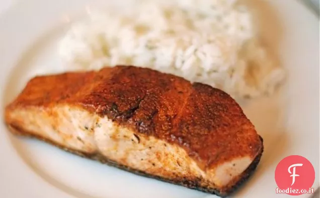 Salmone speziato strofinato