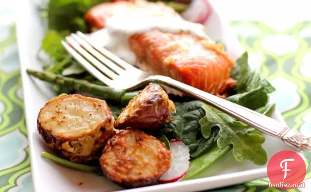 Limone Scalogno Salmone al forno