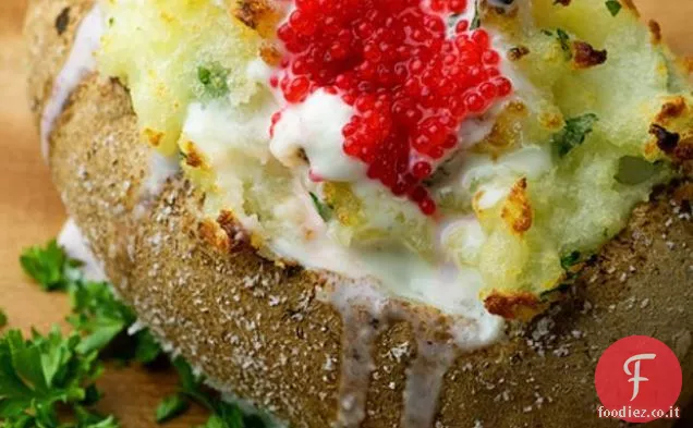Patate al forno con caviale