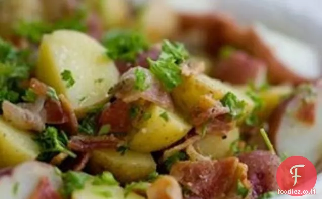 Insalata di patate con pancetta e Prezzemolo