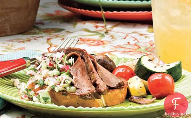 Bistecca di fianco con salsa di ravanello