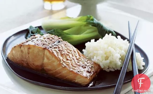 Salmone glassato alla soia