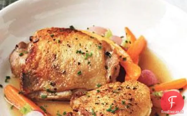 Pollo brasato e verdure primaverili Ricetta