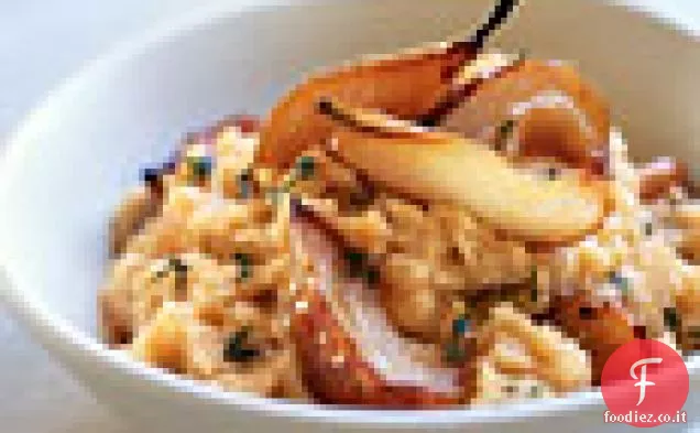 Rutabaga fracassata con pere arrostite allo zenzero