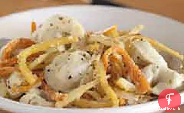 Tortellini con Ortaggi a Radice Arrostiti