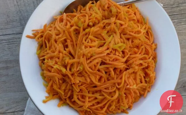 Patate dolci tagliuzzate con mela