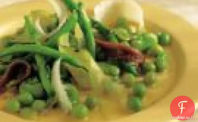 Favas, Fagiolini, Piselli e Nastri di Zucchine