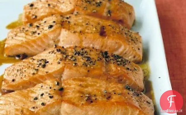 Salmone glassato alla soia