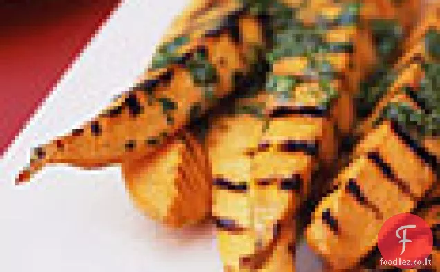 Patate dolci alla griglia con Vinaigrette di coriandolo al lime