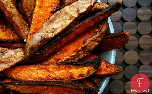 Spicy Cunei di patate dolci + Cinque Eccetera