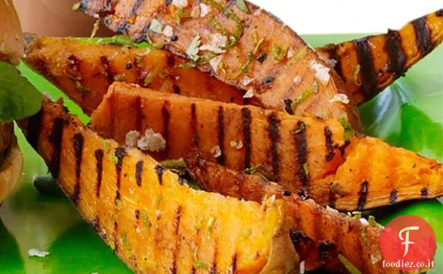 Patate dolci alla griglia con lime e Coriandolo