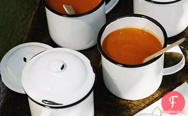 Zuppa di patate dolci arrostite e mele