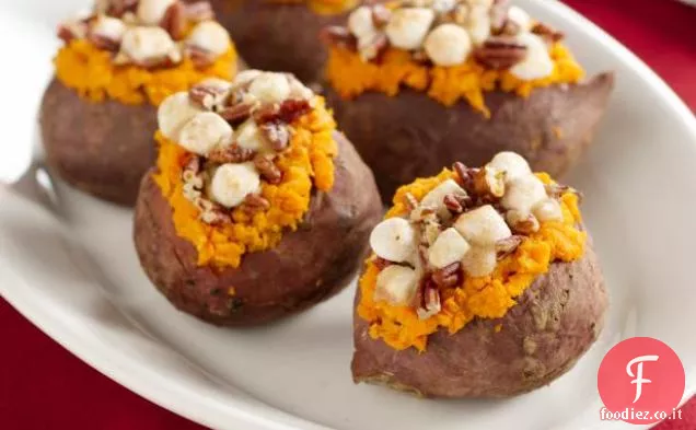 Patate dolci ripiene con Pecan e Marshmallow Streusel