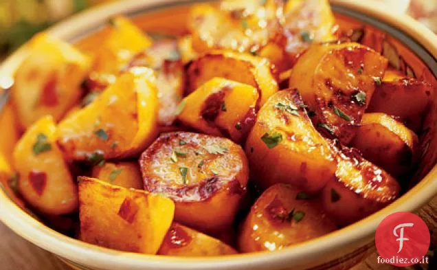 Patate dolci glassate al peperoncino
