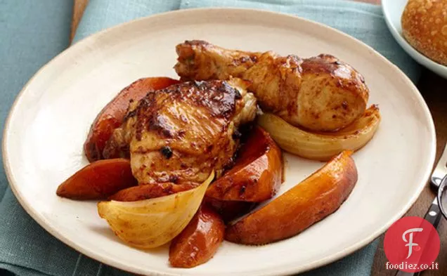 Pollo al limone e patate dolci