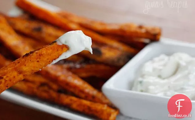 Patatine fritte di patate dolci al forno