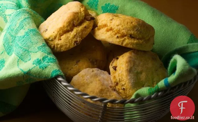 Biscotti di patate dolci con pancetta e Timo