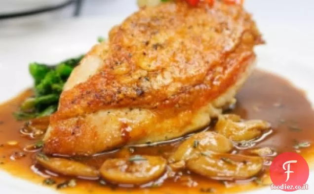 Pollo di Gisela con Funghi Porcini e giri di patate dolci