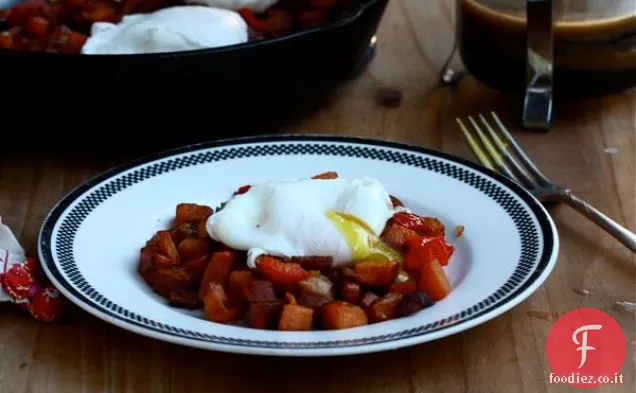 Patate dolci e Lardon Hash