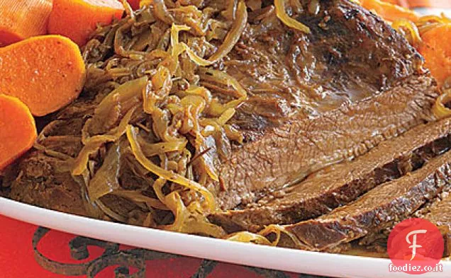 Petto brasato con patate dolci