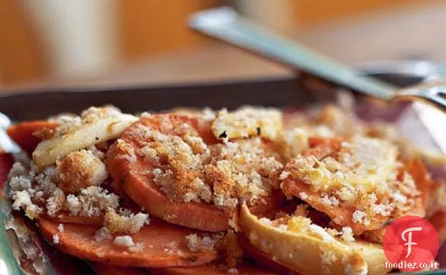 Gratin di patate dolci e mele