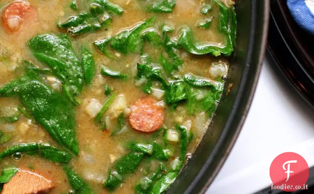 Zuppa di patate dolci e salsiccia