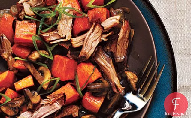 Carne di maiale e patate dolci Hash