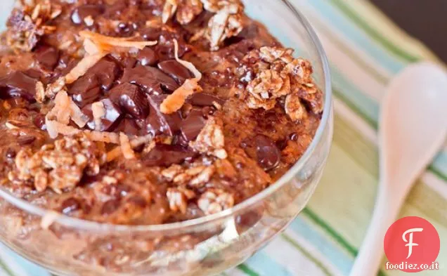 Doppio cioccolato Patata dolce farina d'avena