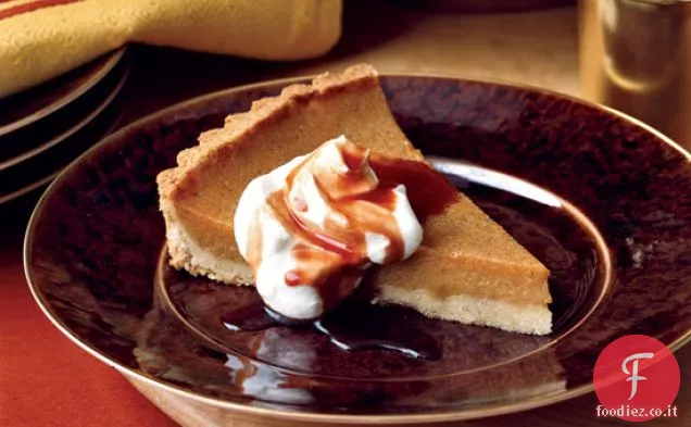 Crostata di patate dolci con Caramello al vino rosso