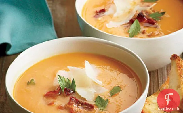 Zuppa cremosa di patate dolci