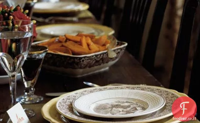 Zeppe di patate dolci glassate con zucchero di canna