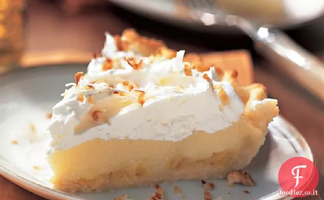 Torta di crema di cocco con ananas