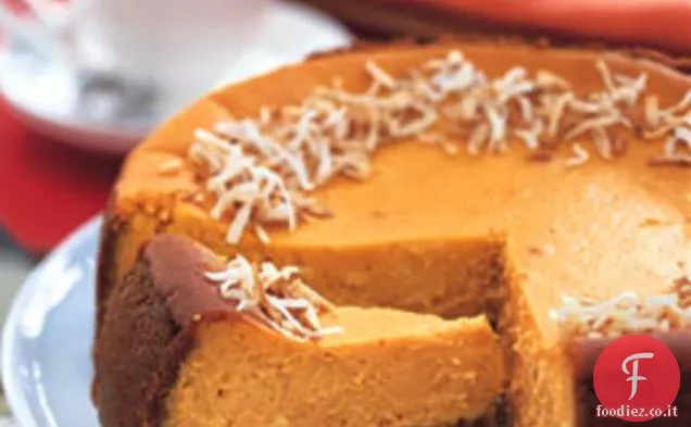 Cheesecake di patate dolci al cocco