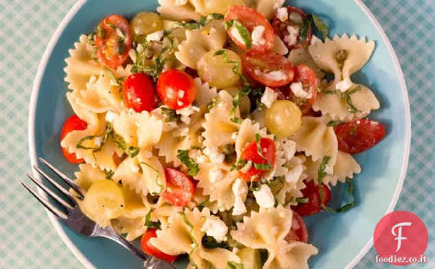 Papillon con Pomodori, Feta e condimento Balsamico