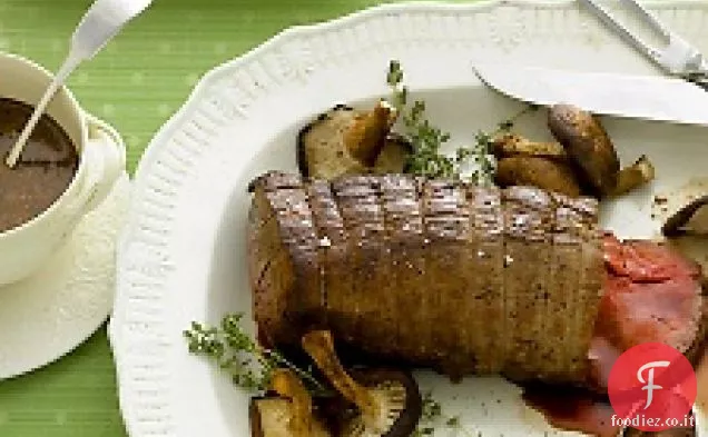 Filetto di manzo con funghi e timo