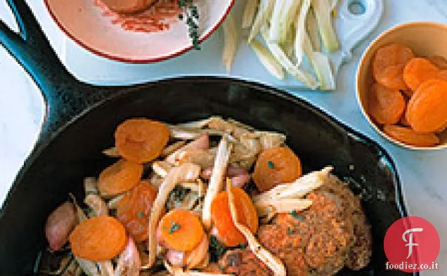 Filetto di maiale con Ragù di Albicocca e Finocchio