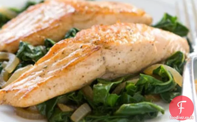Salmone con bietola