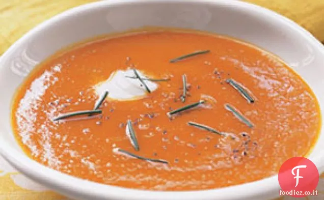 Zuppa di carote biologica con essenza di zenzero