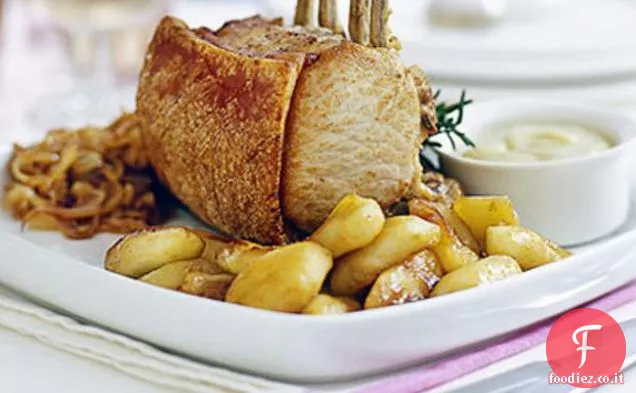 Lonza di maiale con mele arrosto e sidro