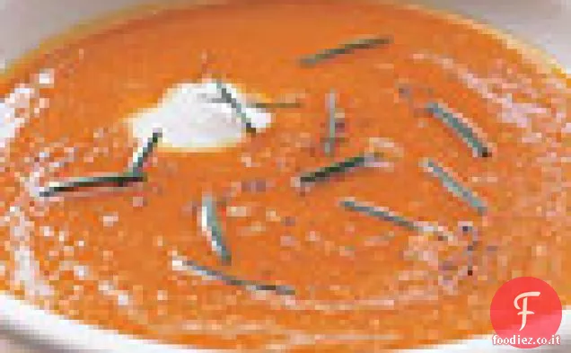 Zuppa di carote biologica con essenza di zenzero
