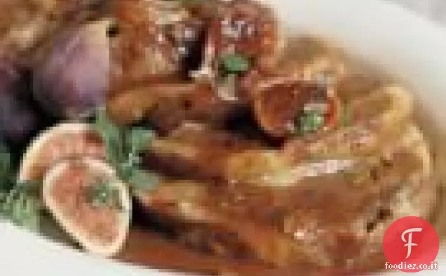 Spalla di agnello brasato con fichi