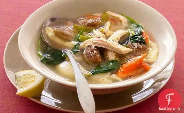 Zuppa di pollo italiana con