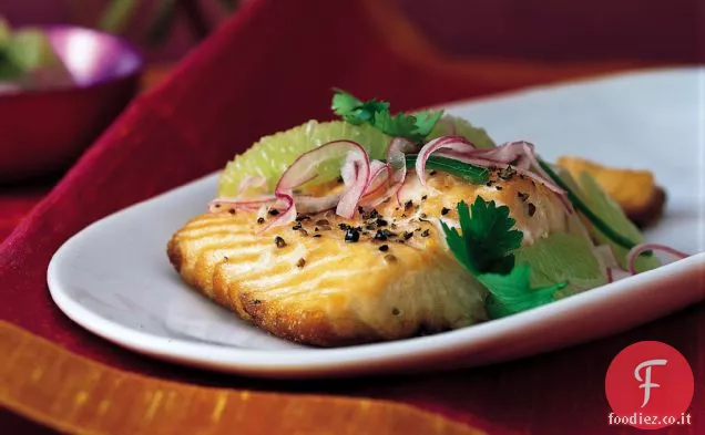 Salmone arrosto con salsa di lime