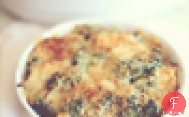Torte di formaggio di spinaci individuali