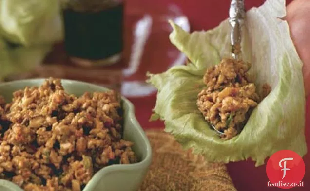 Croccante zenzero-e-aglio asiatico tacchino lattuga avvolge