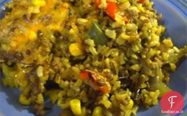 Riso selvatico e casseruola di manzo