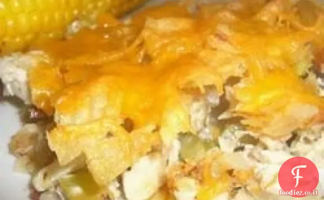 Casseruola di insalata di pollo caldo