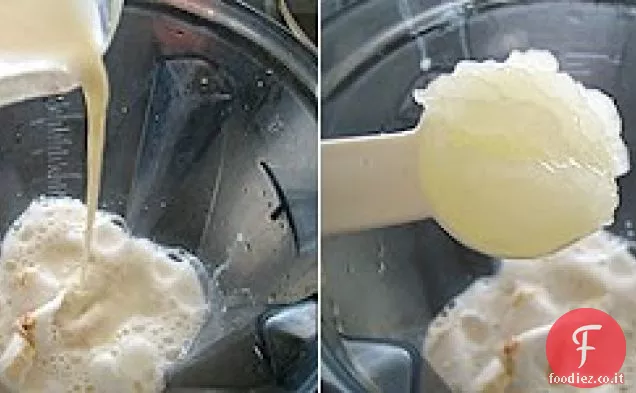 Gelato alla vaniglia crudo senza latticini
